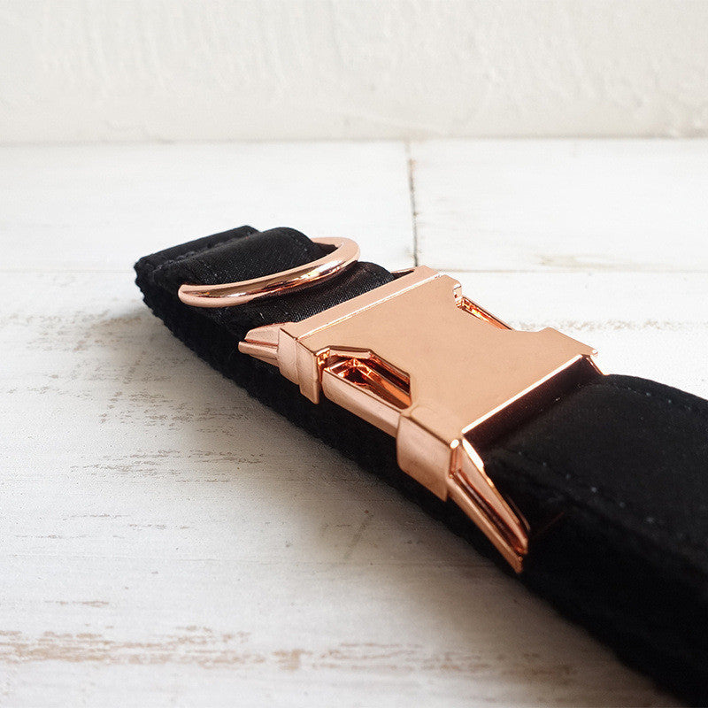 Trendy halsband zwart/brons
