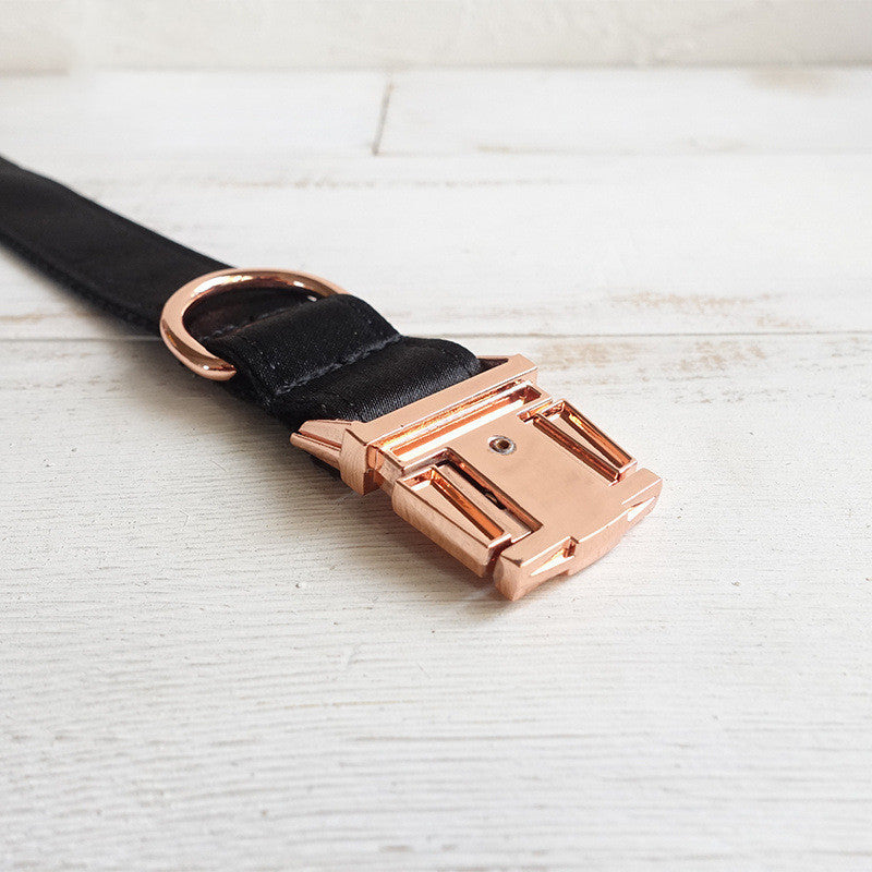 Trendy halsband zwart/brons