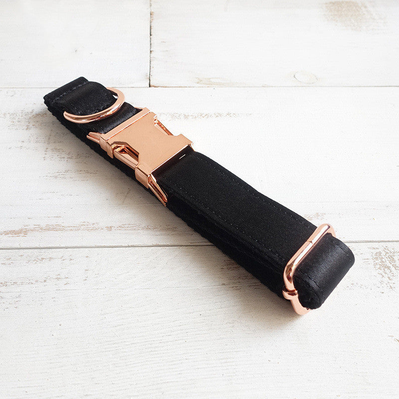 Trendy halsband zwart/brons