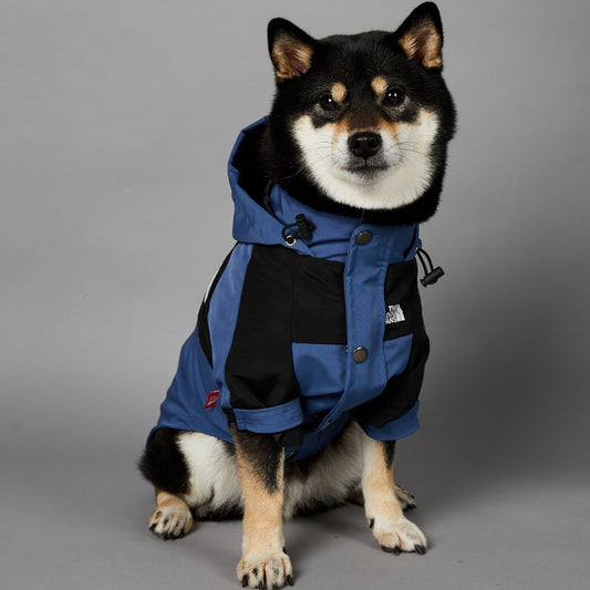 Wind-en waterproof regenjas blauw