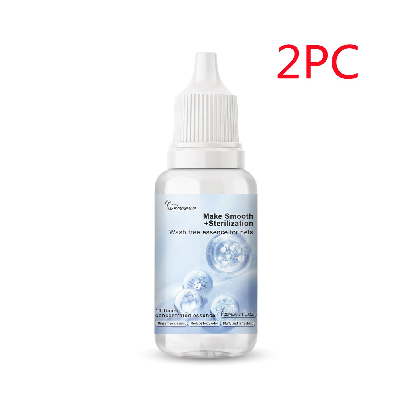 BUNDEL 2 OF 3 STUKS. Vachtverfrissende shampoodruppels compatibel met de stoomborstels