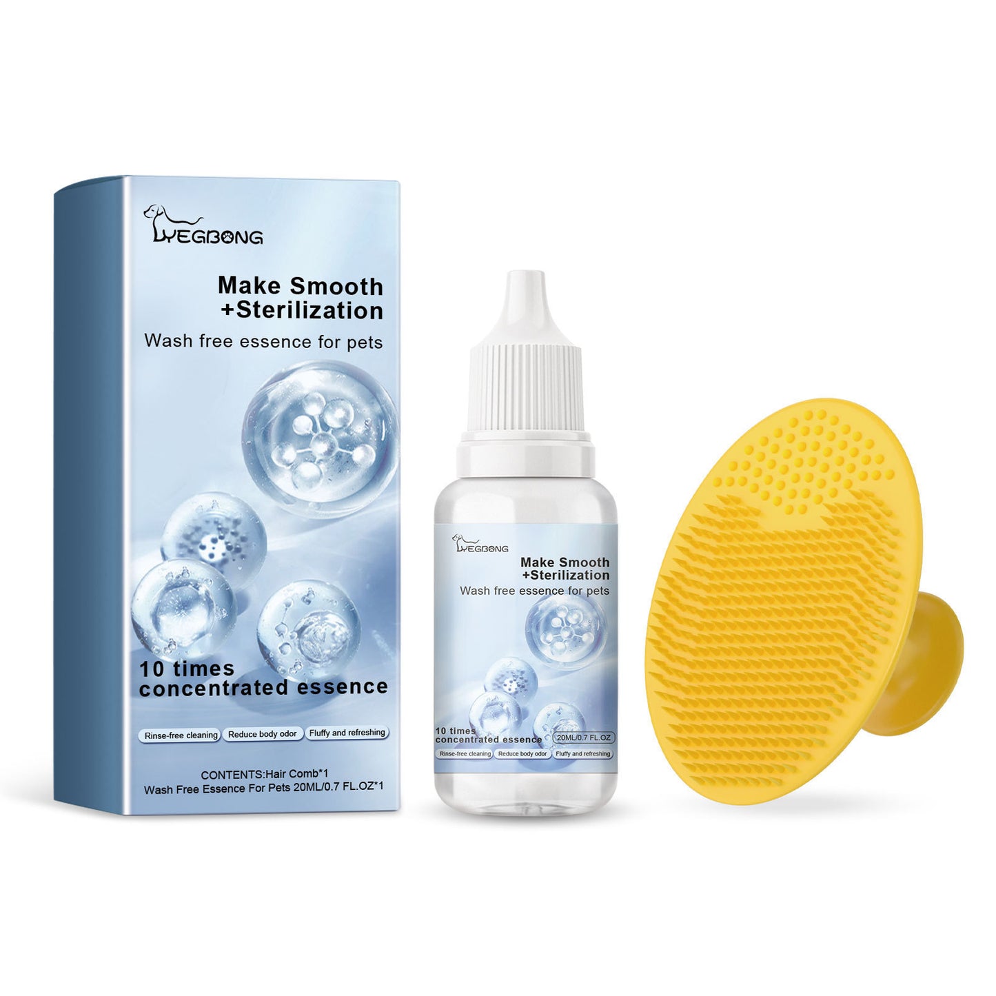 BUNDEL 2 OF 3 STUKS. Vachtverfrissende shampoodruppels compatibel met de stoomborstels