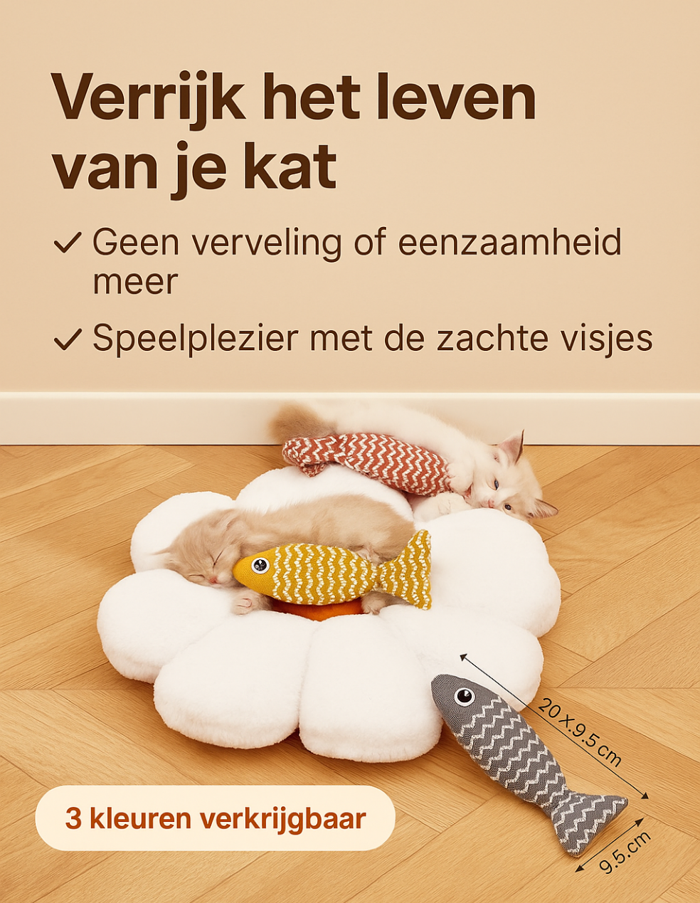 ACTIE 3 STUKS! Catnipvisjes