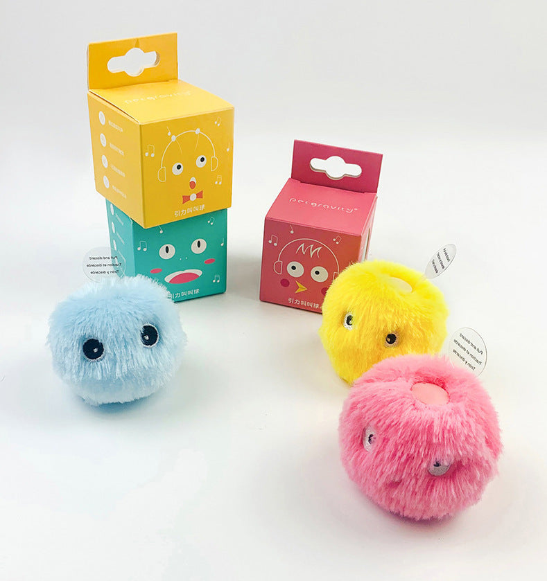 Lichtgevende pluisballetjes met geluid (set 3 stuks)