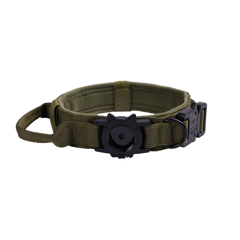 Trainingshalsband gemaakt van militair nylon voorzien voor Airtag