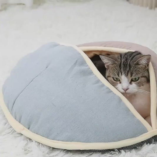 Rond halfopen nestje voor katten en kleine huisdieren