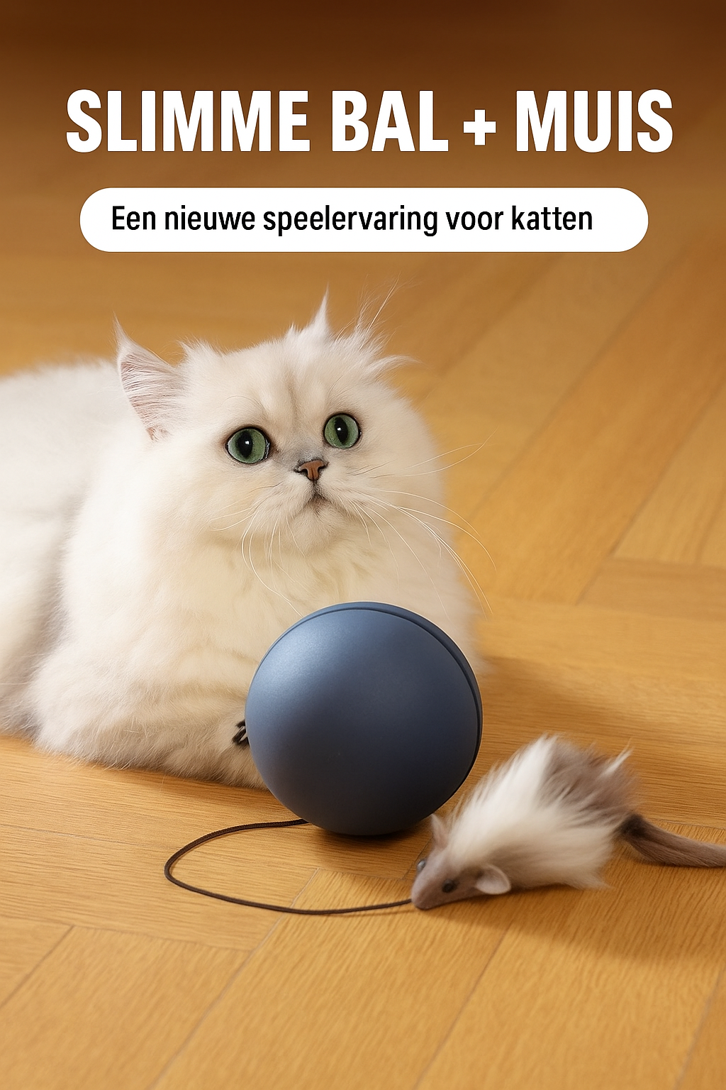Interactieve rollende bal met muis