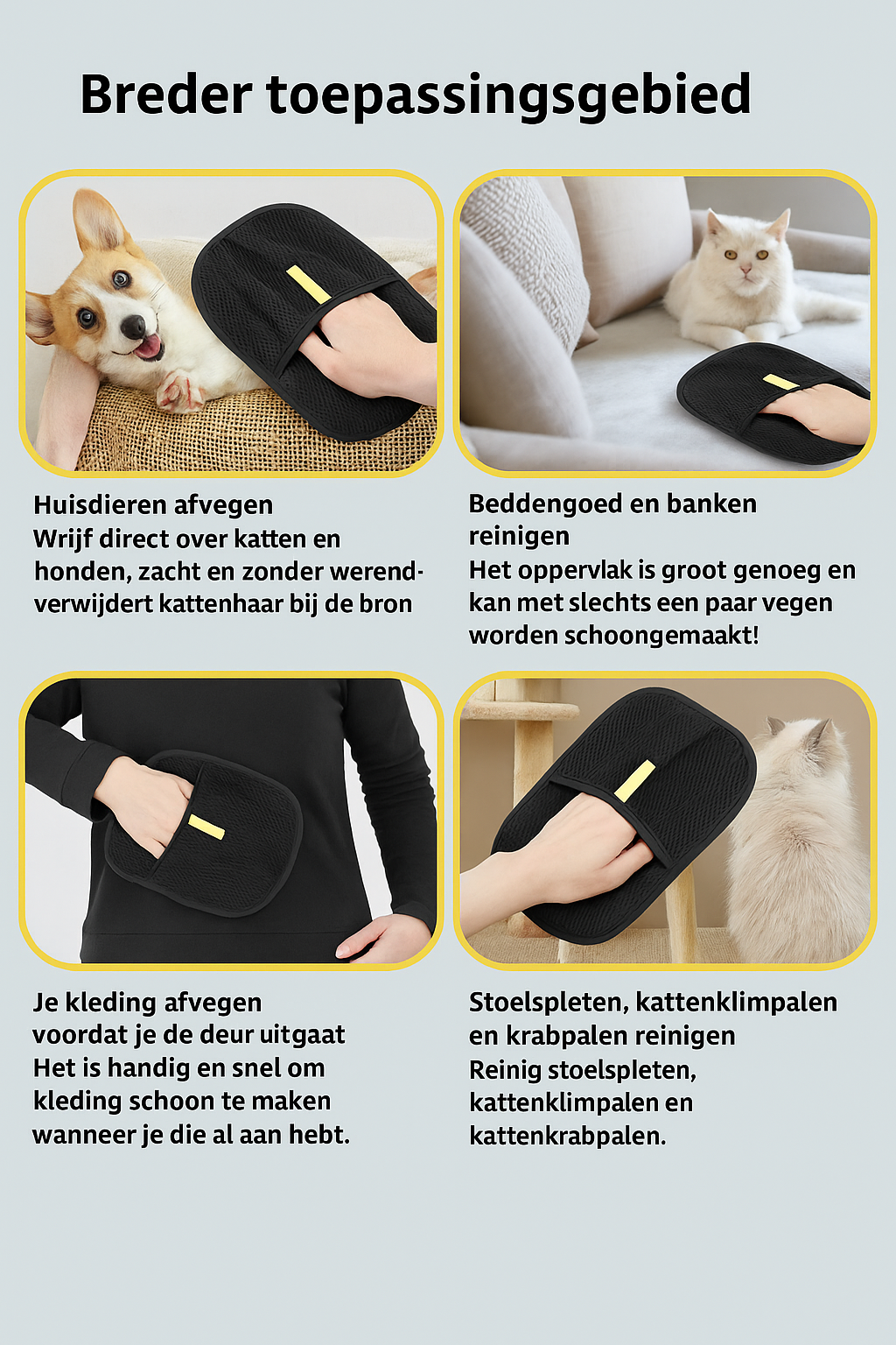 NIEUW pluizen/vachtverwijdering handschoen