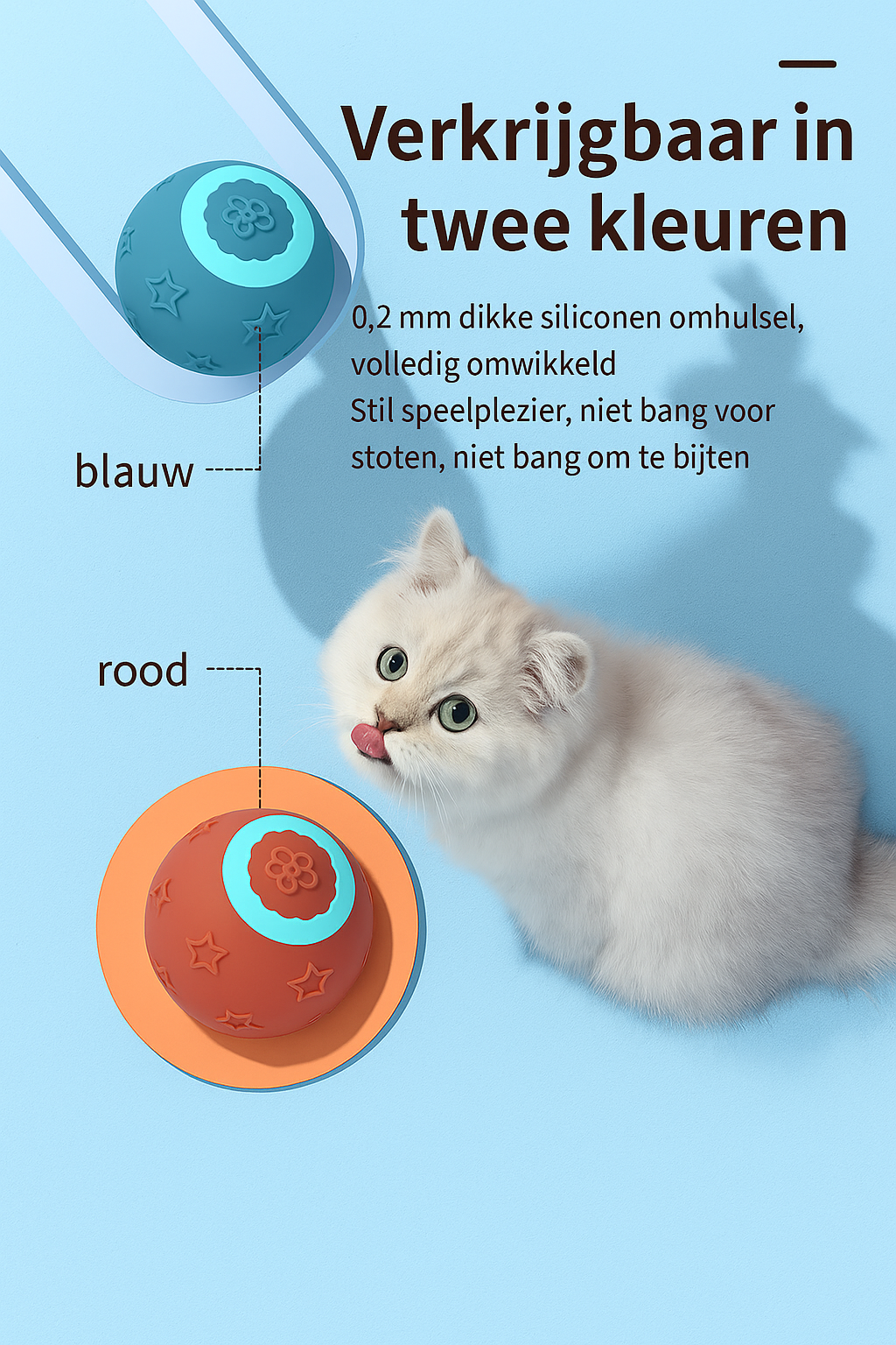 Slimme interactieve bal voor katten