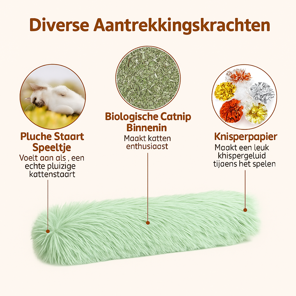 Kattenstaart speeltje anti-stress