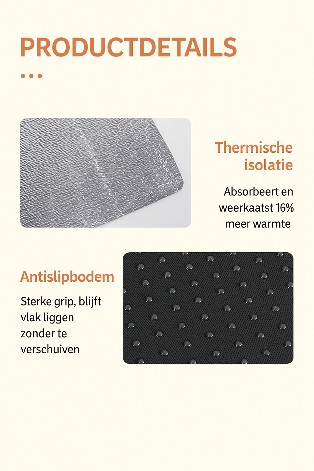 Zelfverwarmende matjes