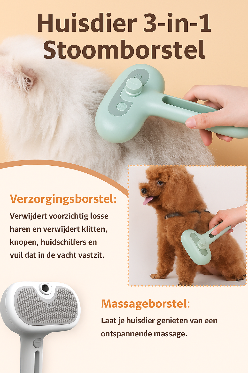Professionele wellness stoomborstel SteamPro