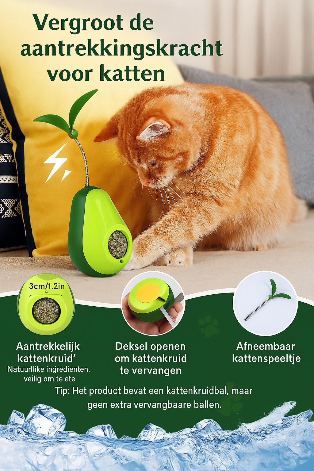 Catnip voedingsspeeltje met munt
