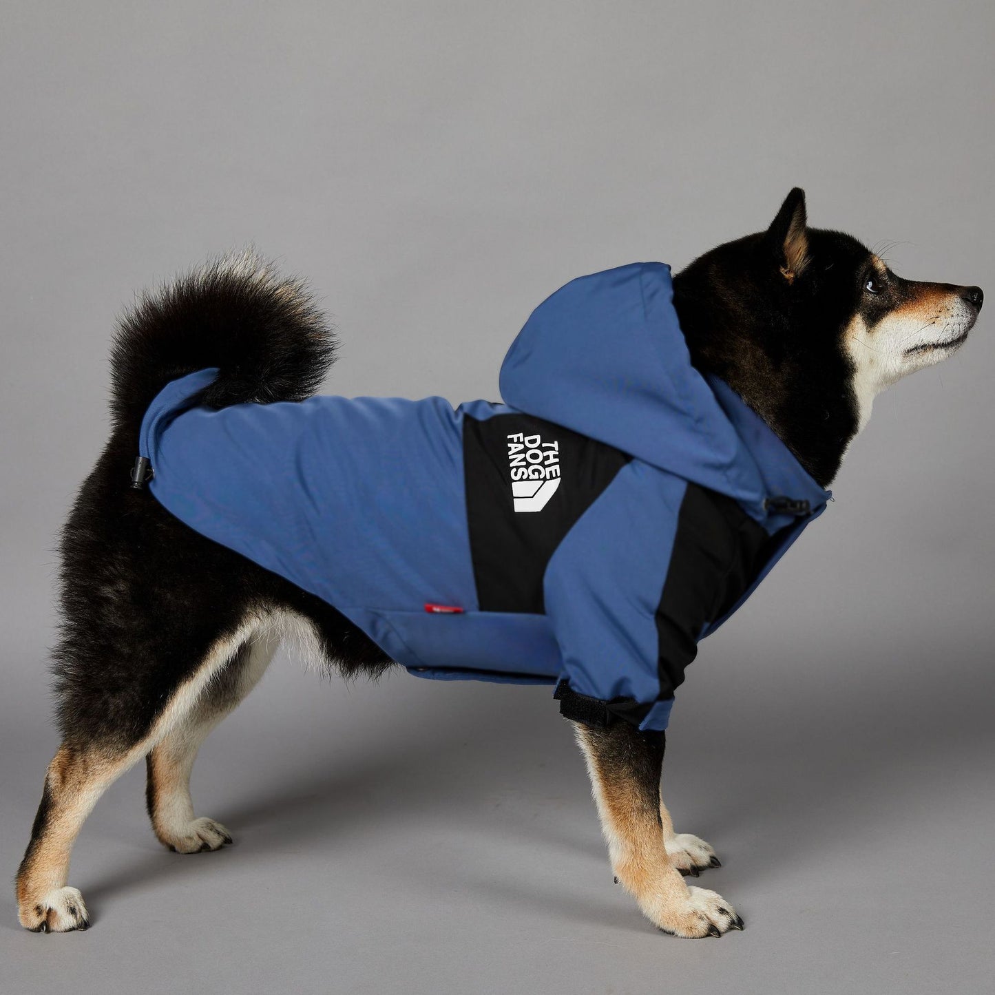 Wind-en waterproof regenjas blauw