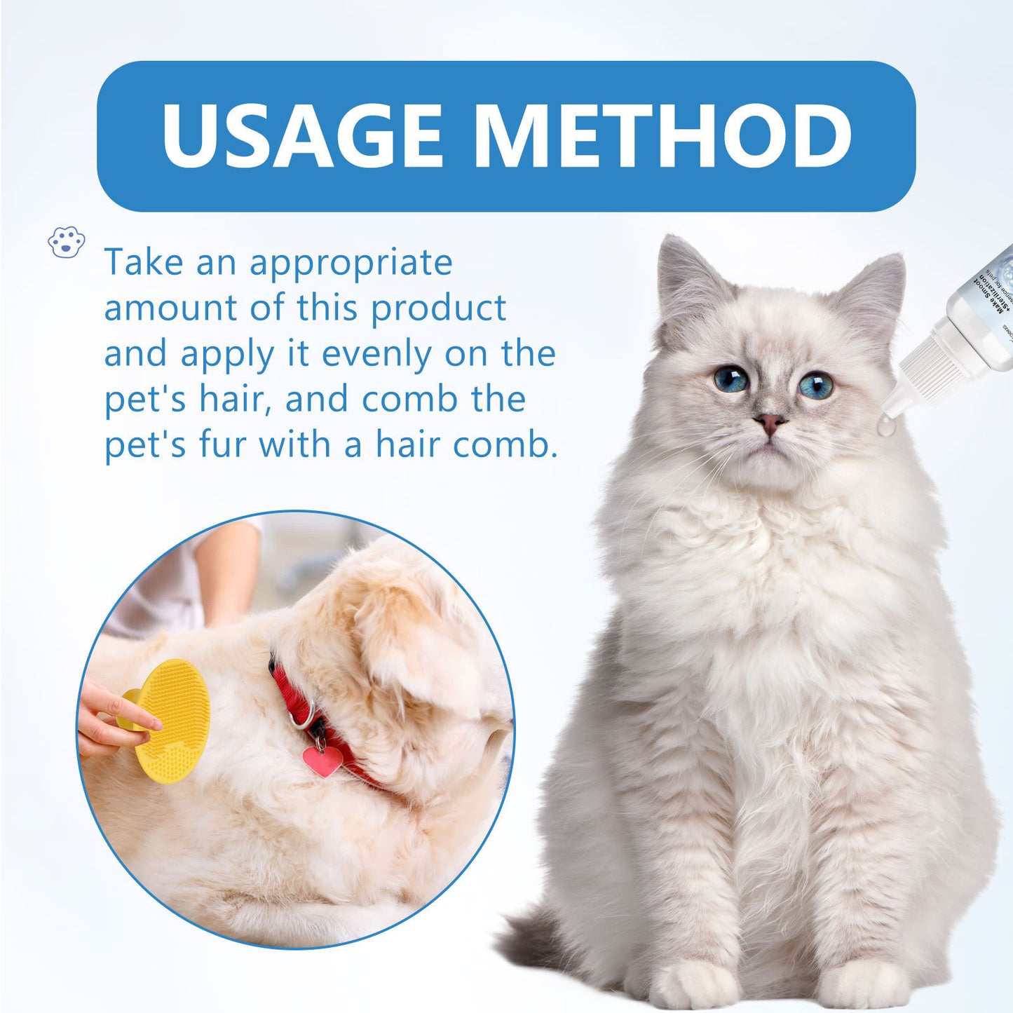 ACTIE flesje vachtverfrissende shampoodruppels + GRATIS KAM