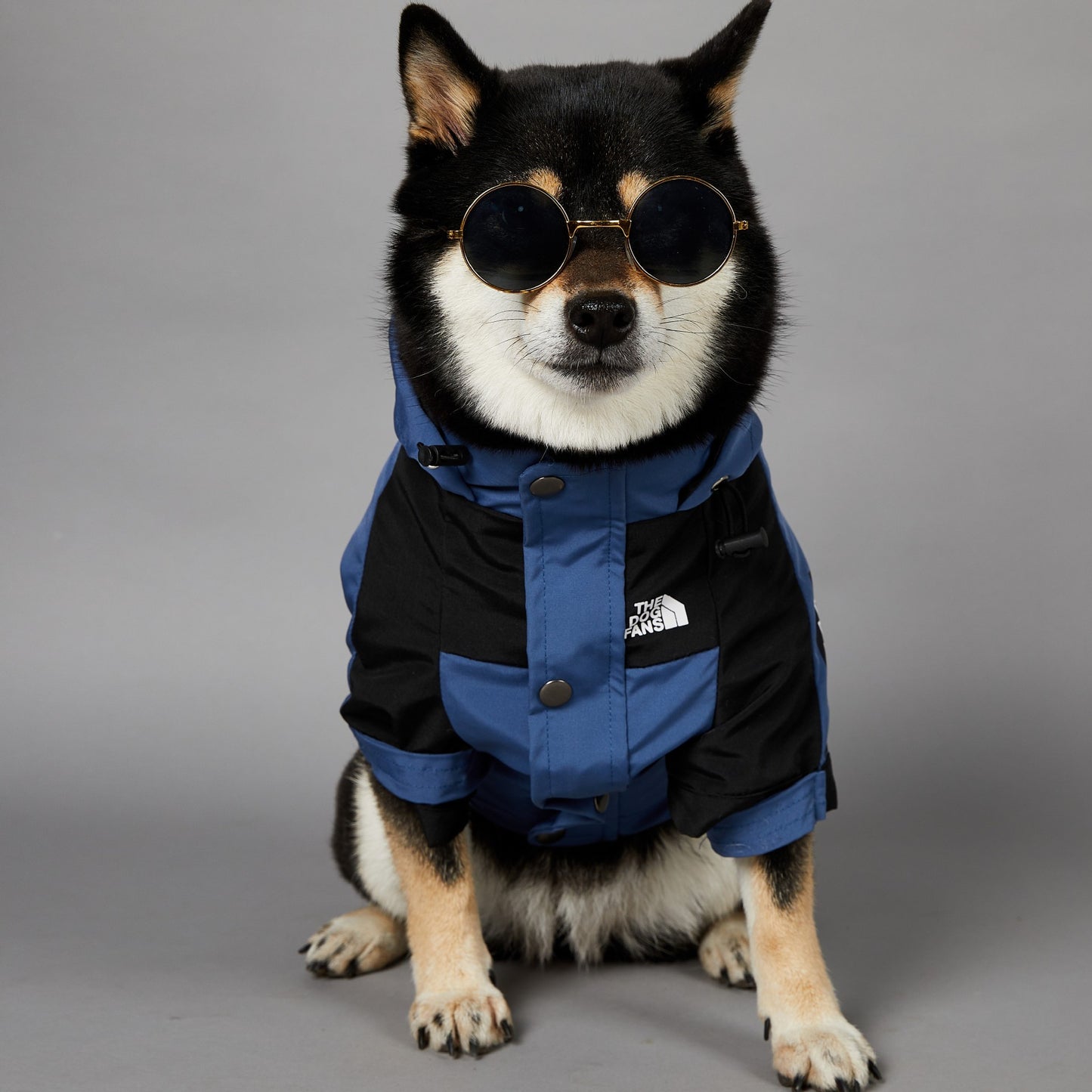 Wind-en waterproof regenjas blauw