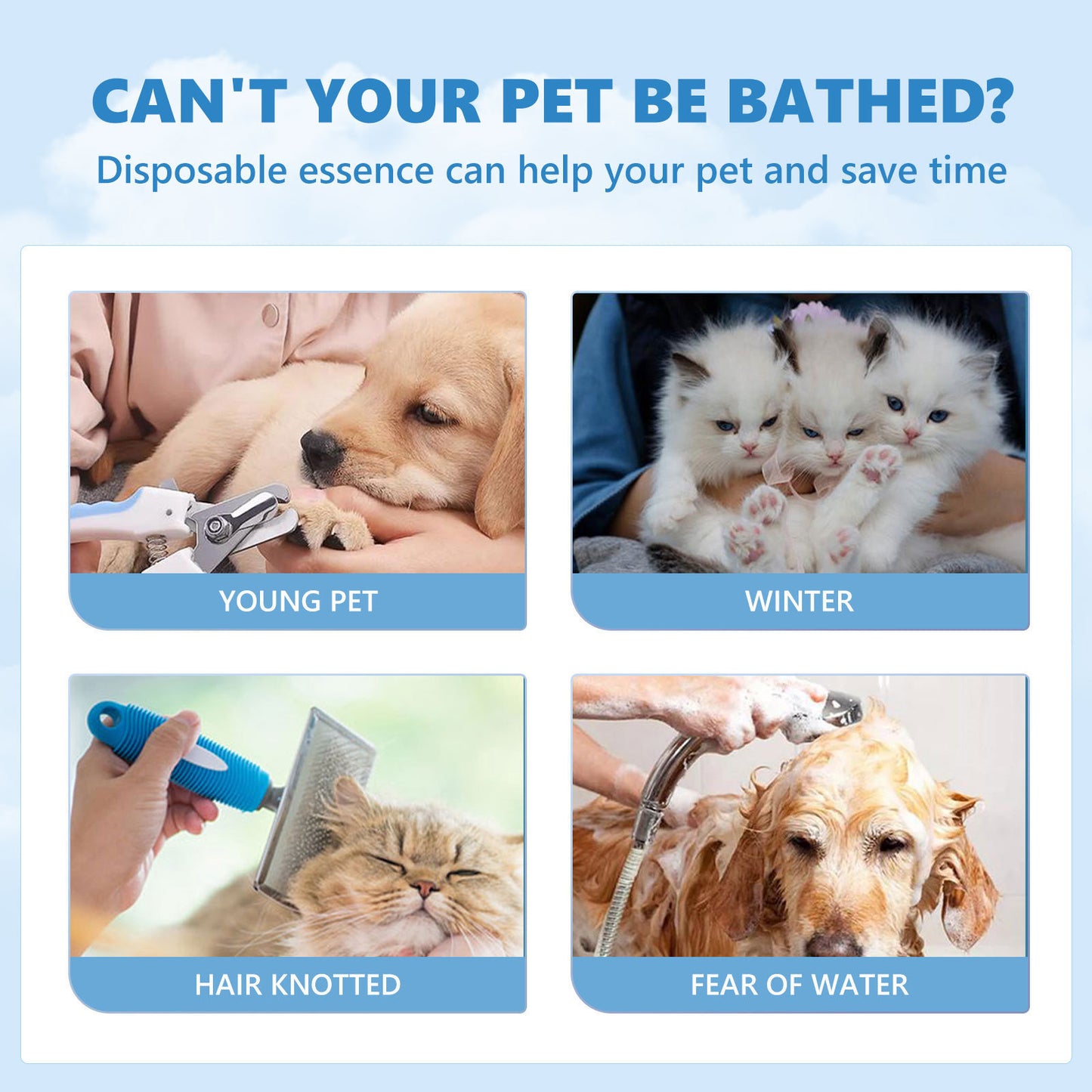 ACTIE flesje vachtverfrissende shampoodruppels + GRATIS KAM