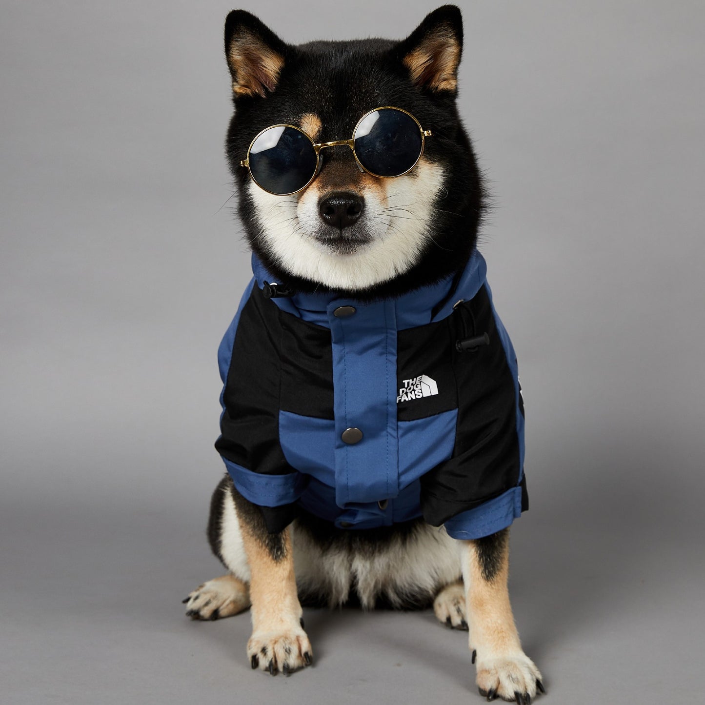 Wind-en waterproof regenjas blauw