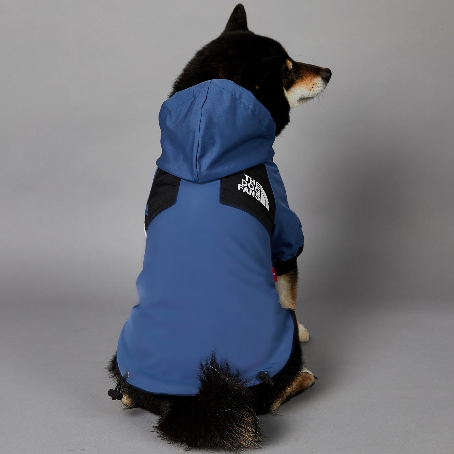 Wind-en waterproof regenjas blauw