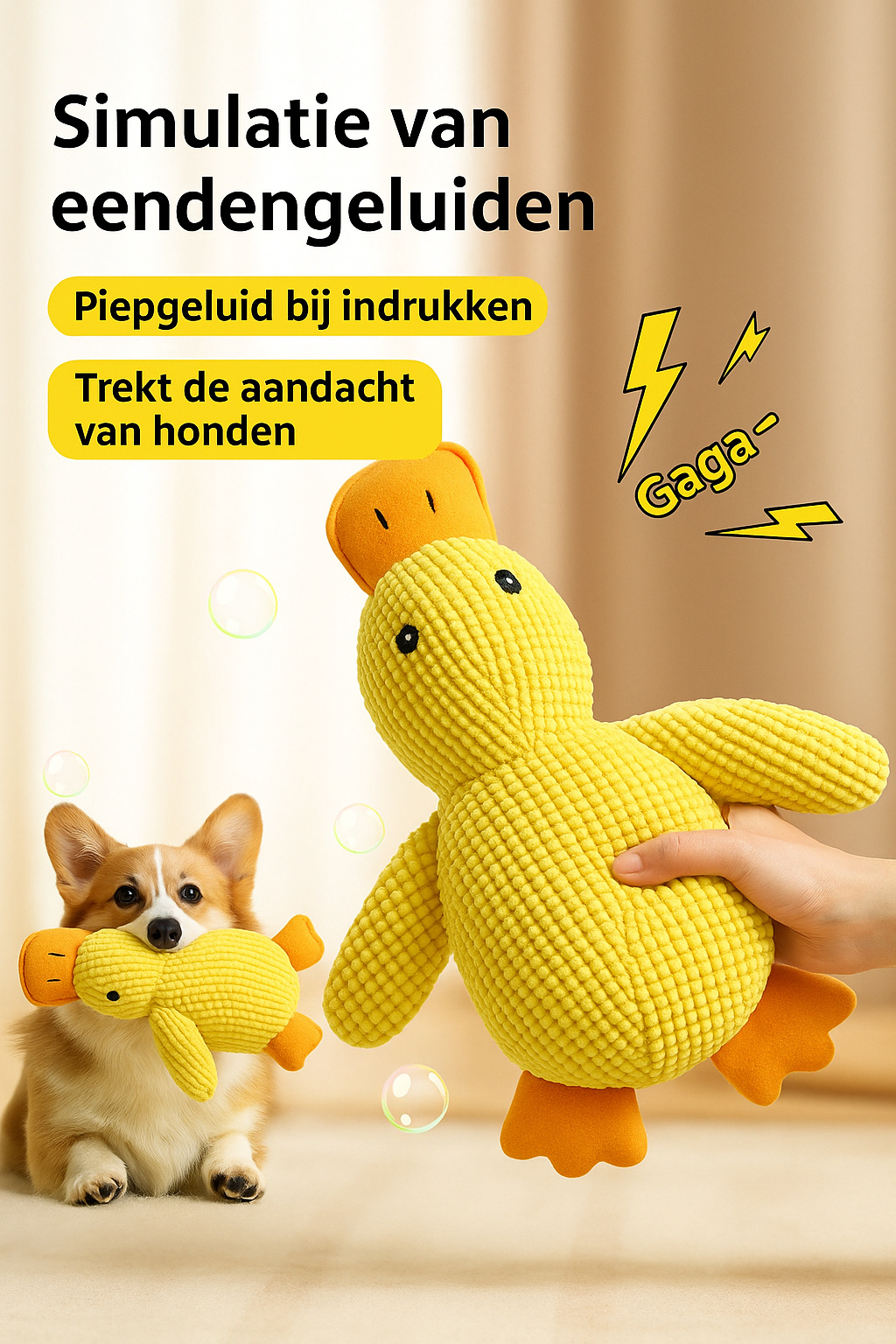 XL kauwbestendige eend voor tandverzorging